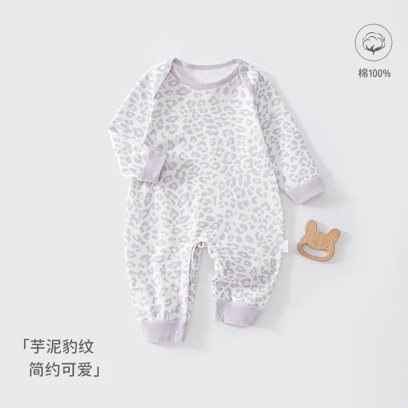 Pure cotton crawling clothes for infants and toddlers in autumn and winter