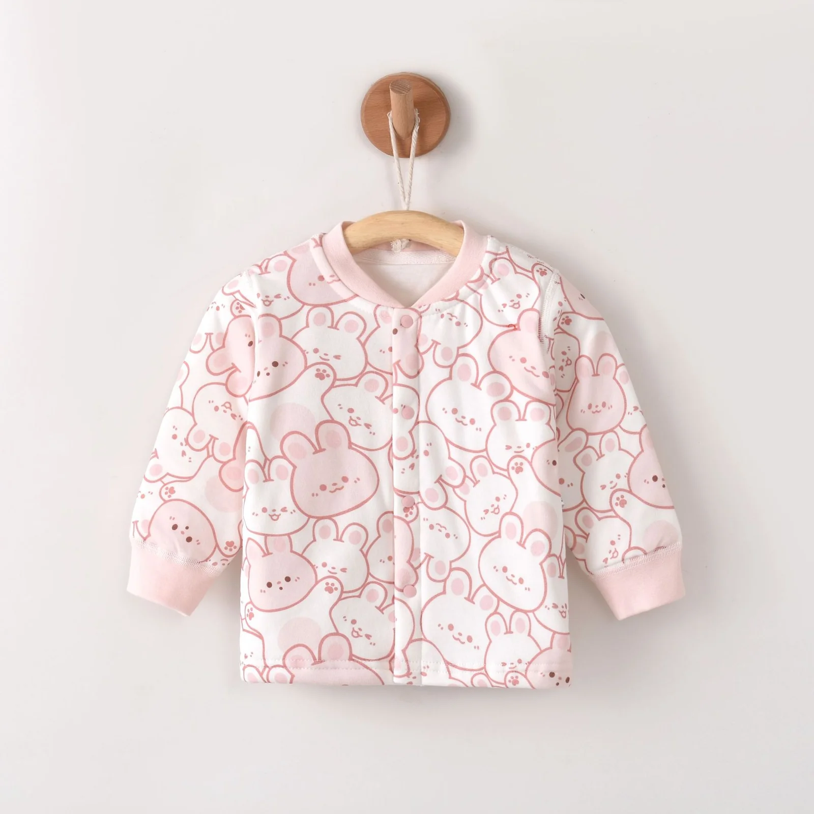 The girl's spring and autumn cotton is thickened with pure cotton