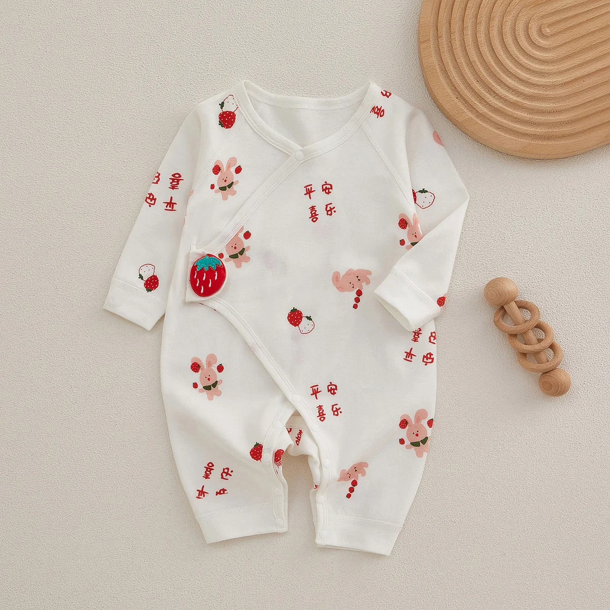 Pure cotton spring and autumn harrow for infants and toddlers