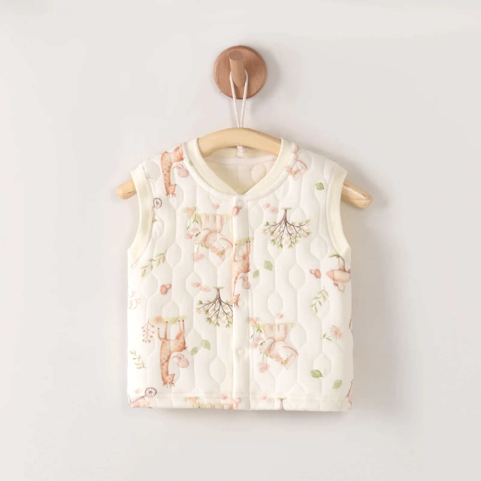 Infant and toddler spring and autumn vests with cotton padding