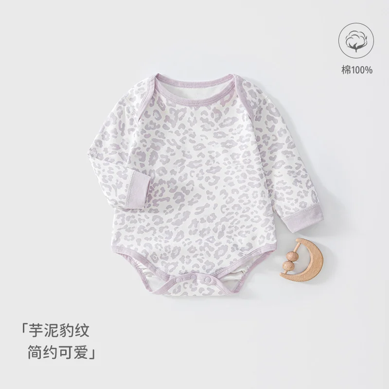 Pure cotton crawling clothes for infants and toddlers in autumn