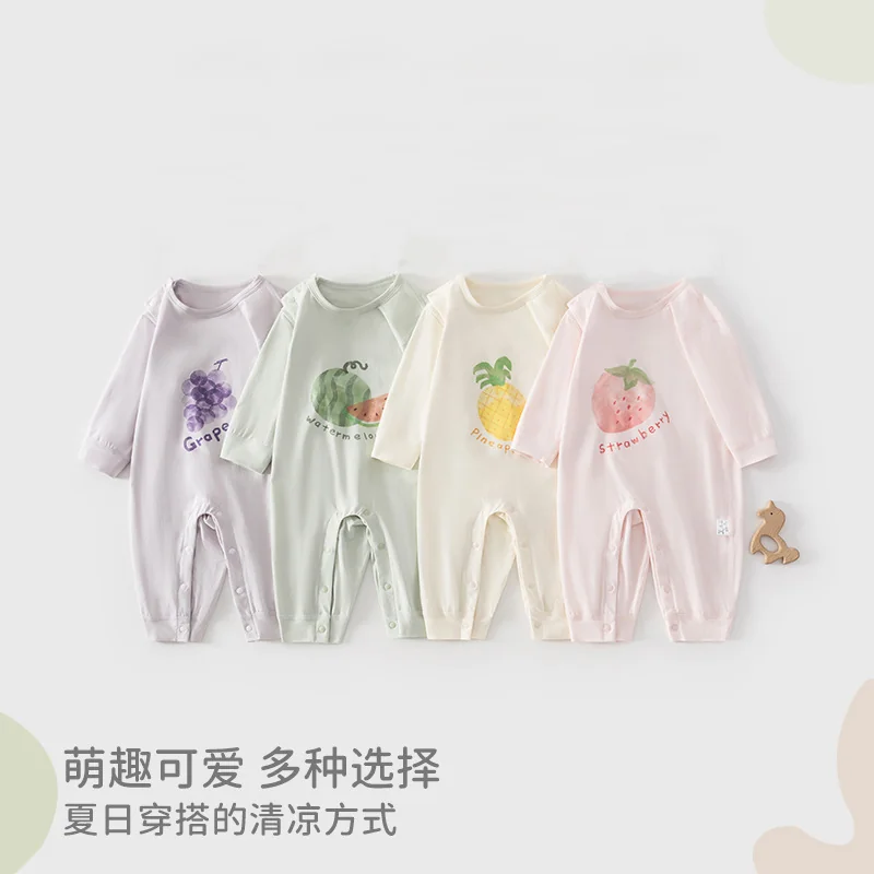 Summer climbing clothing for infants and toddlers, Modal