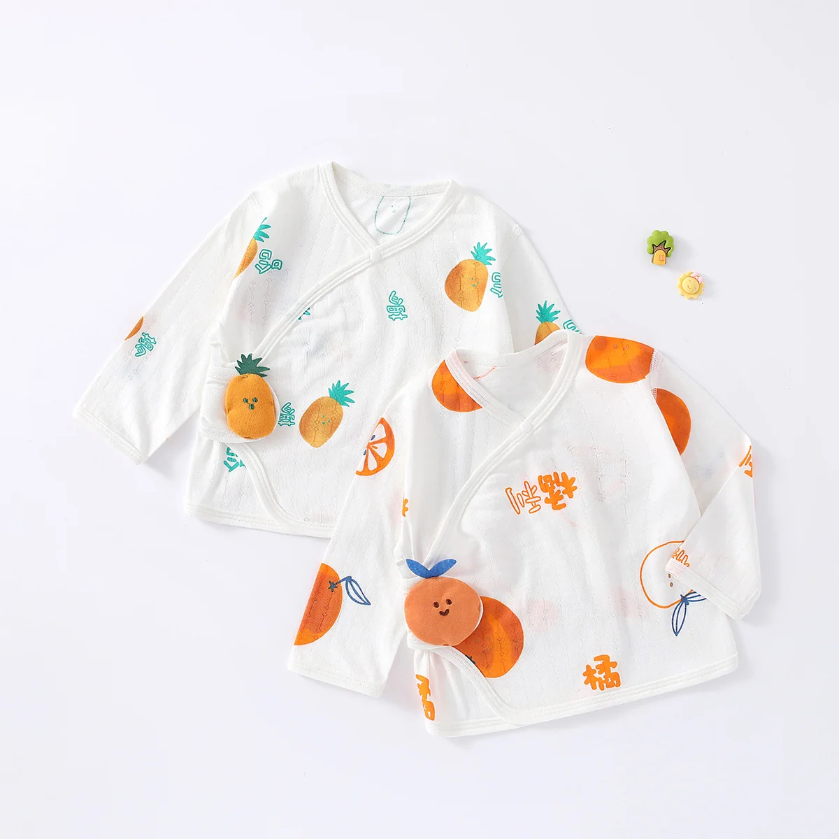 Infant and toddler spring and autumn underwear set made of pure cotton