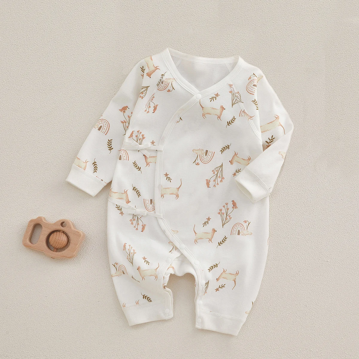 Infant and toddler autumn and winter jumpsuit made of pure cotton