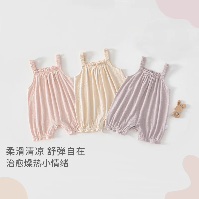 Thin summer crawling clothes for infants and toddlers
