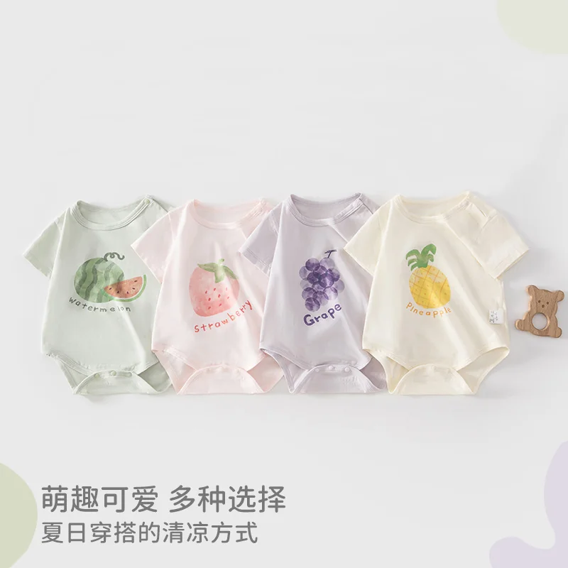 Thin summer crawling clothes for infants and toddlers