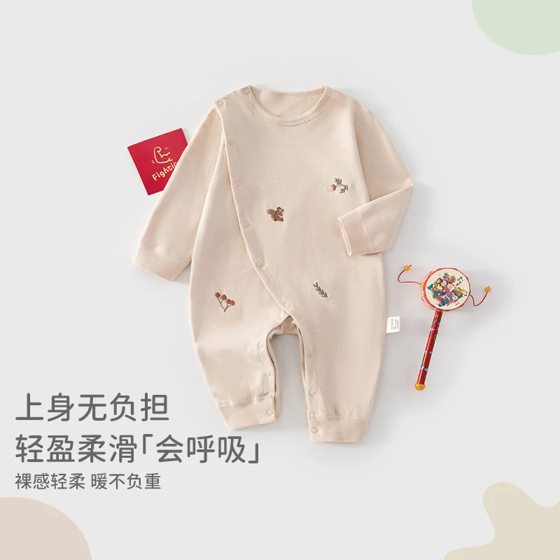 Pure cotton spring and autumn harrow for infants and toddlers