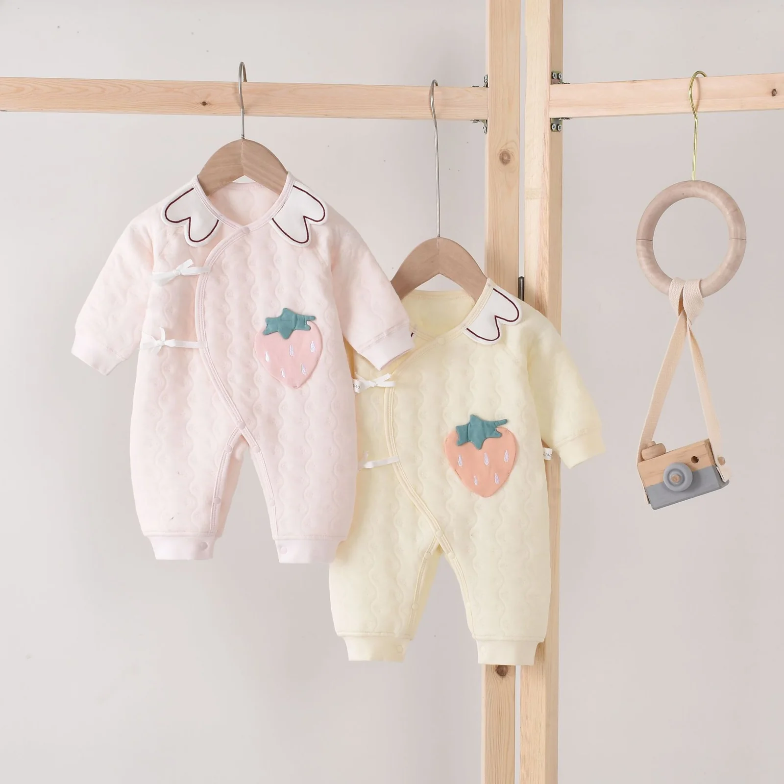 Pure cotton spring and autumn harrow for infants and toddlers