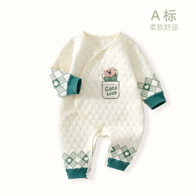 Pure cotton spring and autumn harrow for infants and toddlers