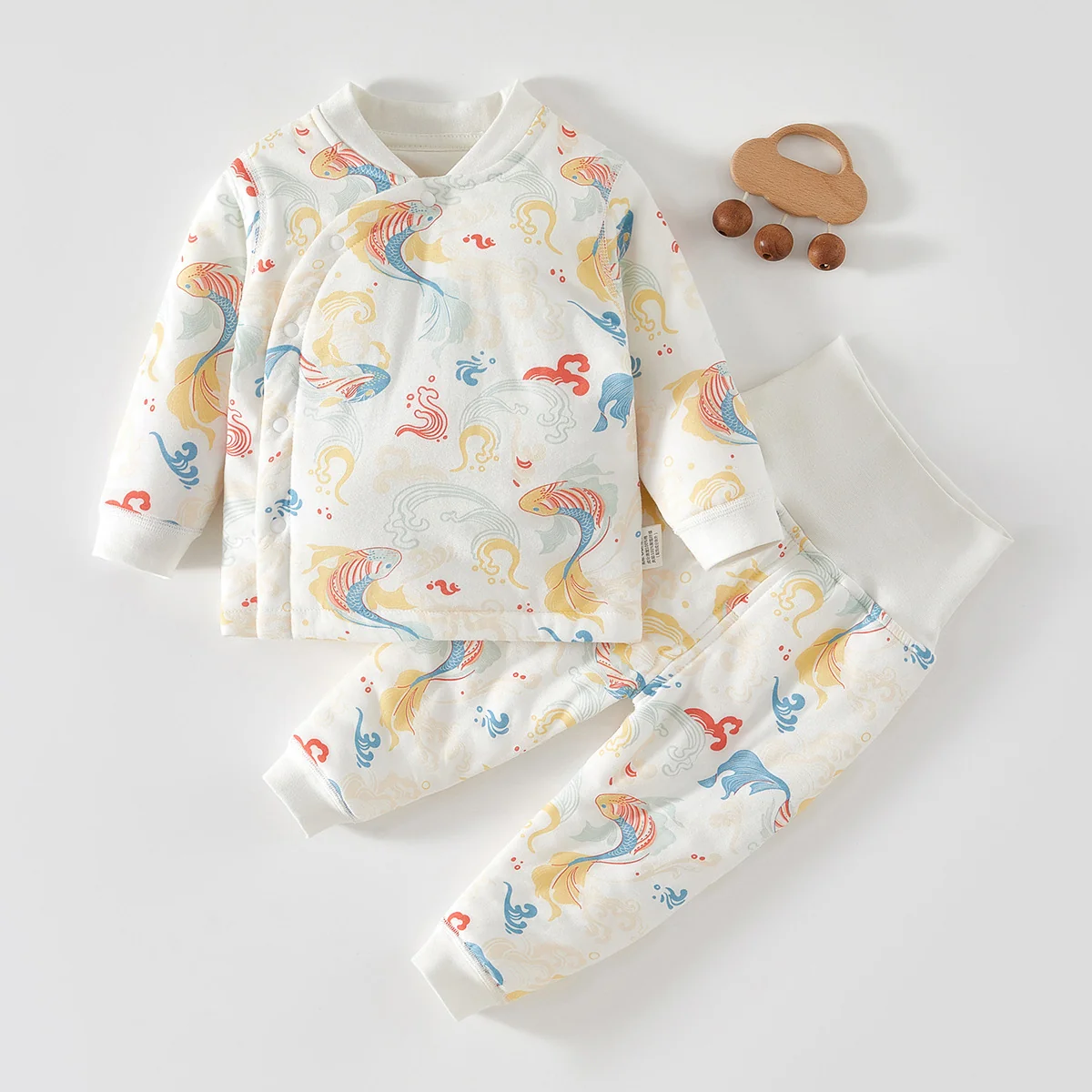 Cotton-padded jackets for infants and toddlers in autumn and winter