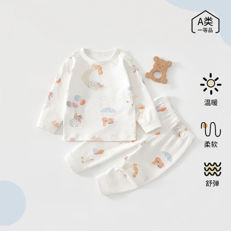 Spring and Autumn pajamas made of pure cotton