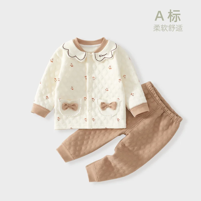 Pure cotton autumn and spring long Johns for infants and toddlers