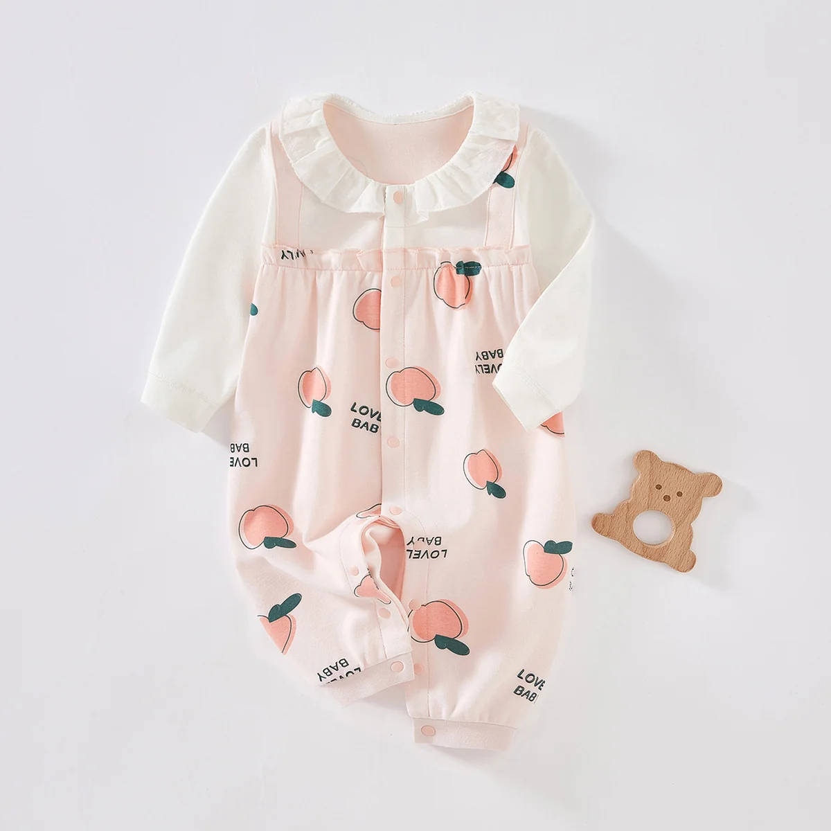 Pure cotton crawling clothes for infants and toddlers in spring and autumn