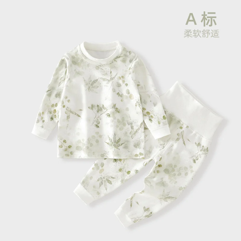 Pure cotton autumn and spring long Johns for infants and toddlers