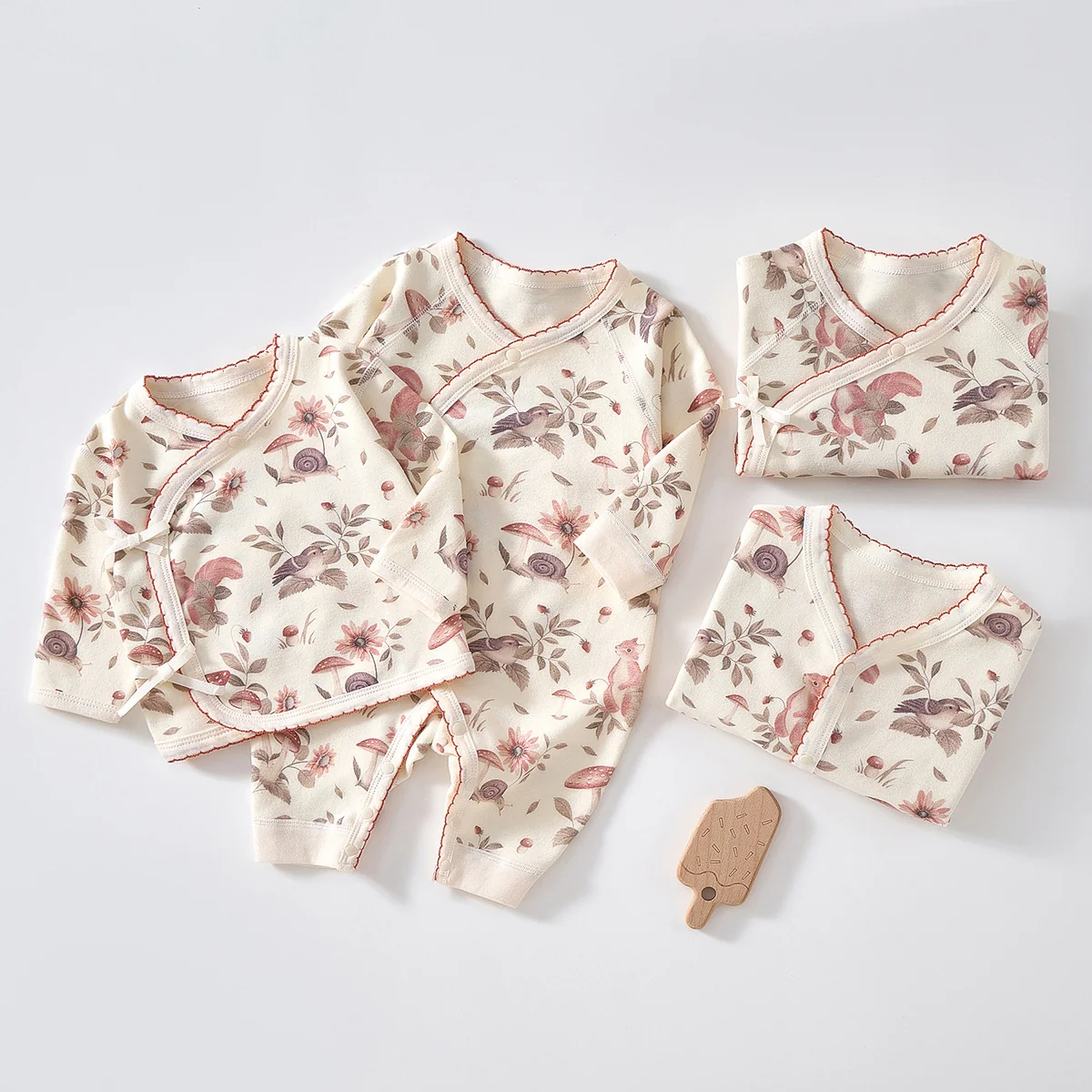 Pure cotton spring and autumn harrow for infants and toddlers