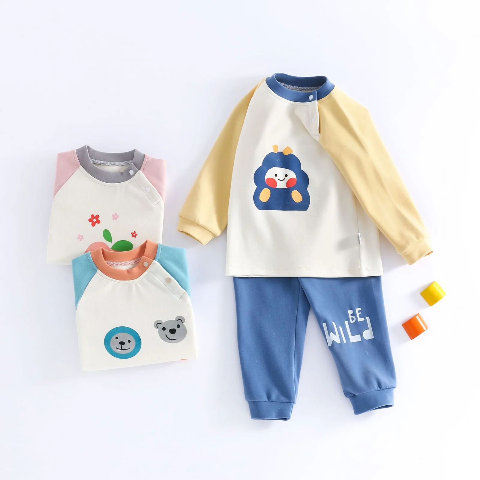 Infant and toddler autumn and winter underwear set