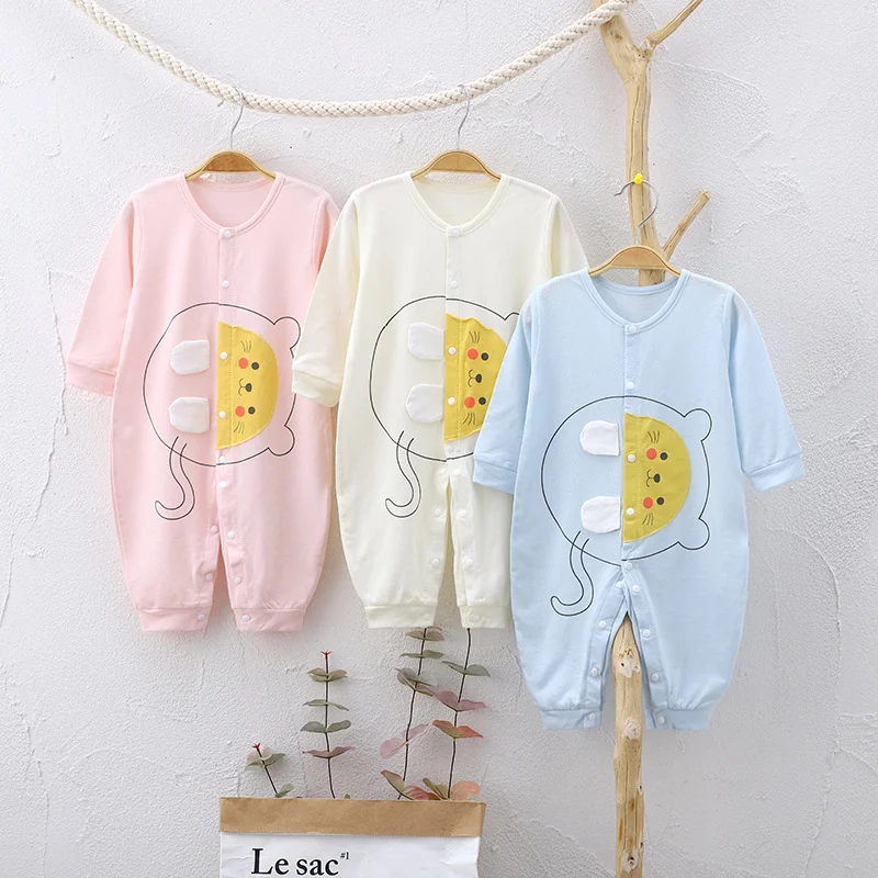 Thin summer crawling clothes for infants and toddlers