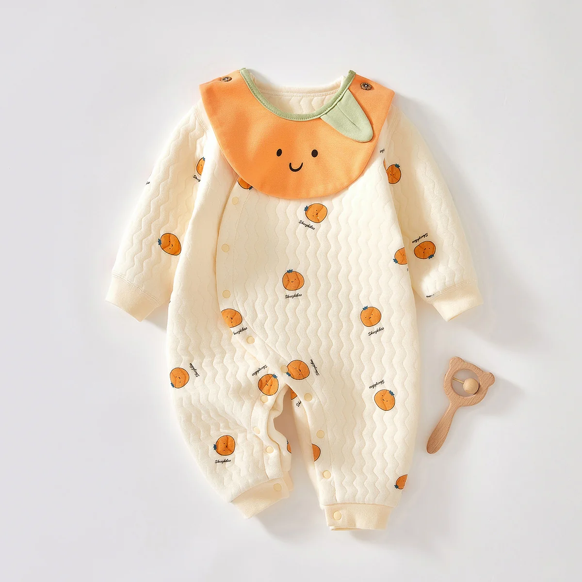 Thickened crawling suits for infants and toddlers in autumn and winter