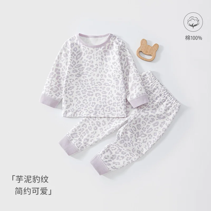 Pure cotton home clothes for infants and toddlers in autumn and winter