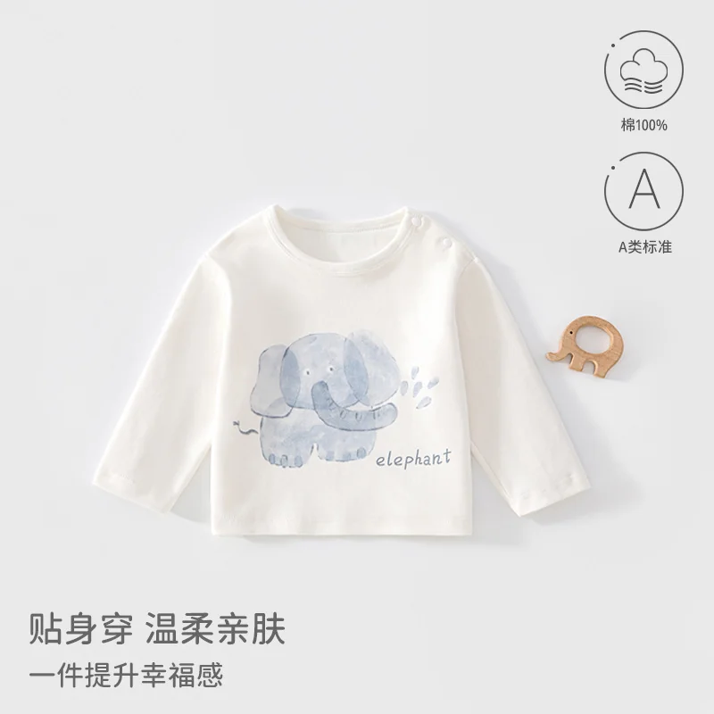 A boy's autumn T-shirt made of pure cotton