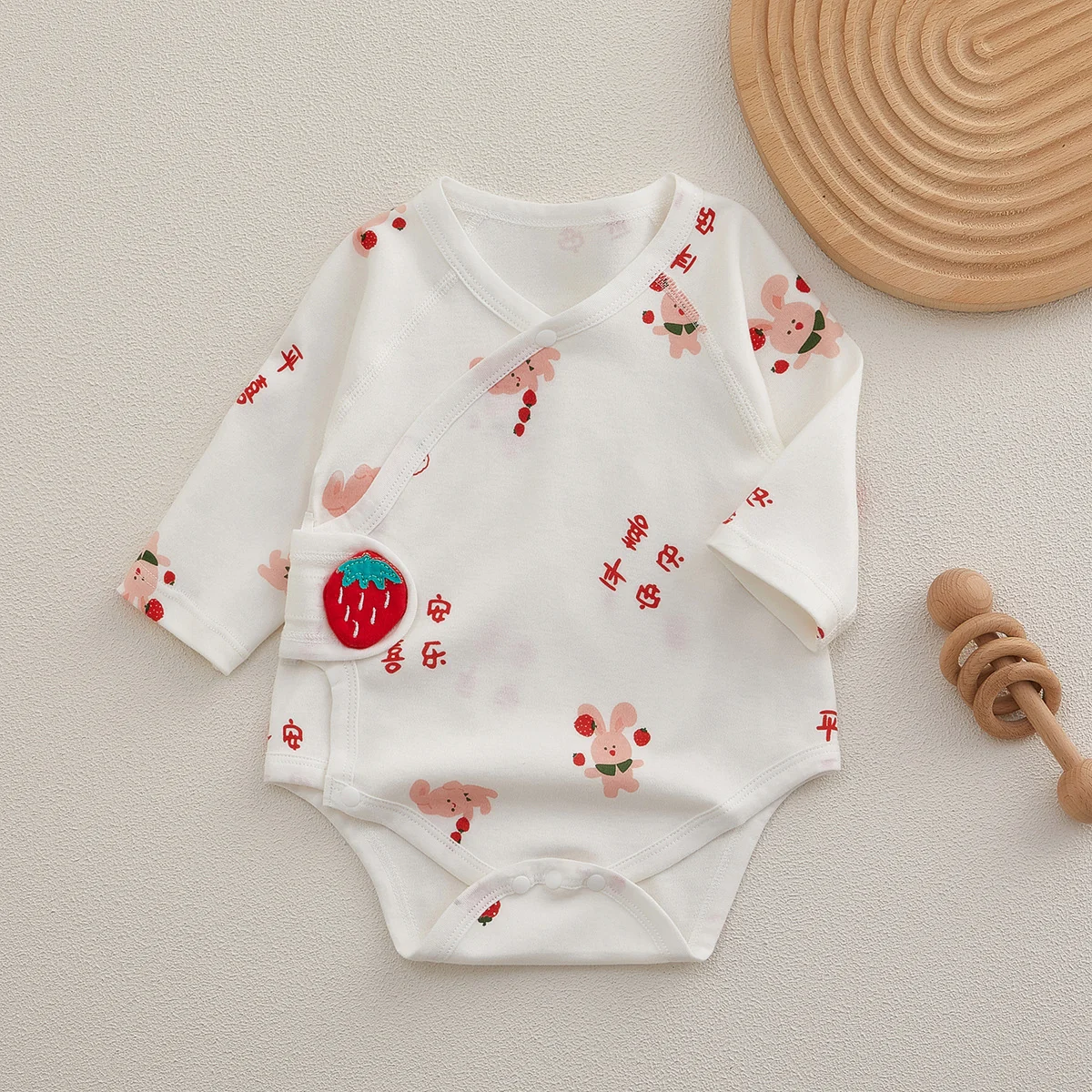 Pure cotton crawling clothes for infants and toddlers in spring and autumn