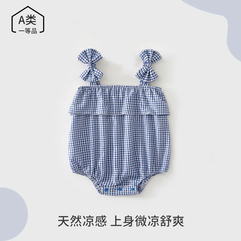 A girl is wearing clothes in summer