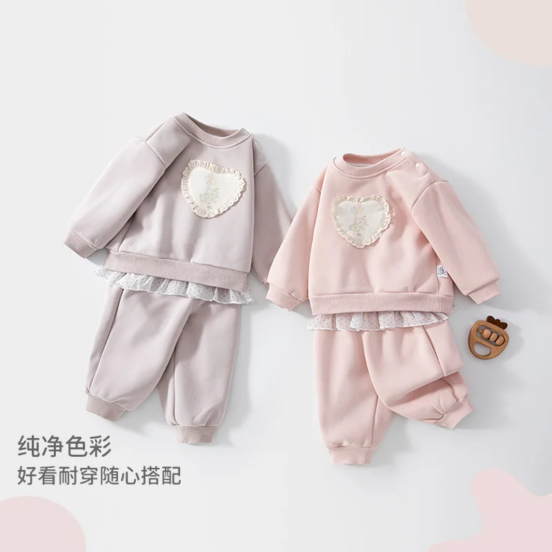 A girl's winter hoodie with fleece
