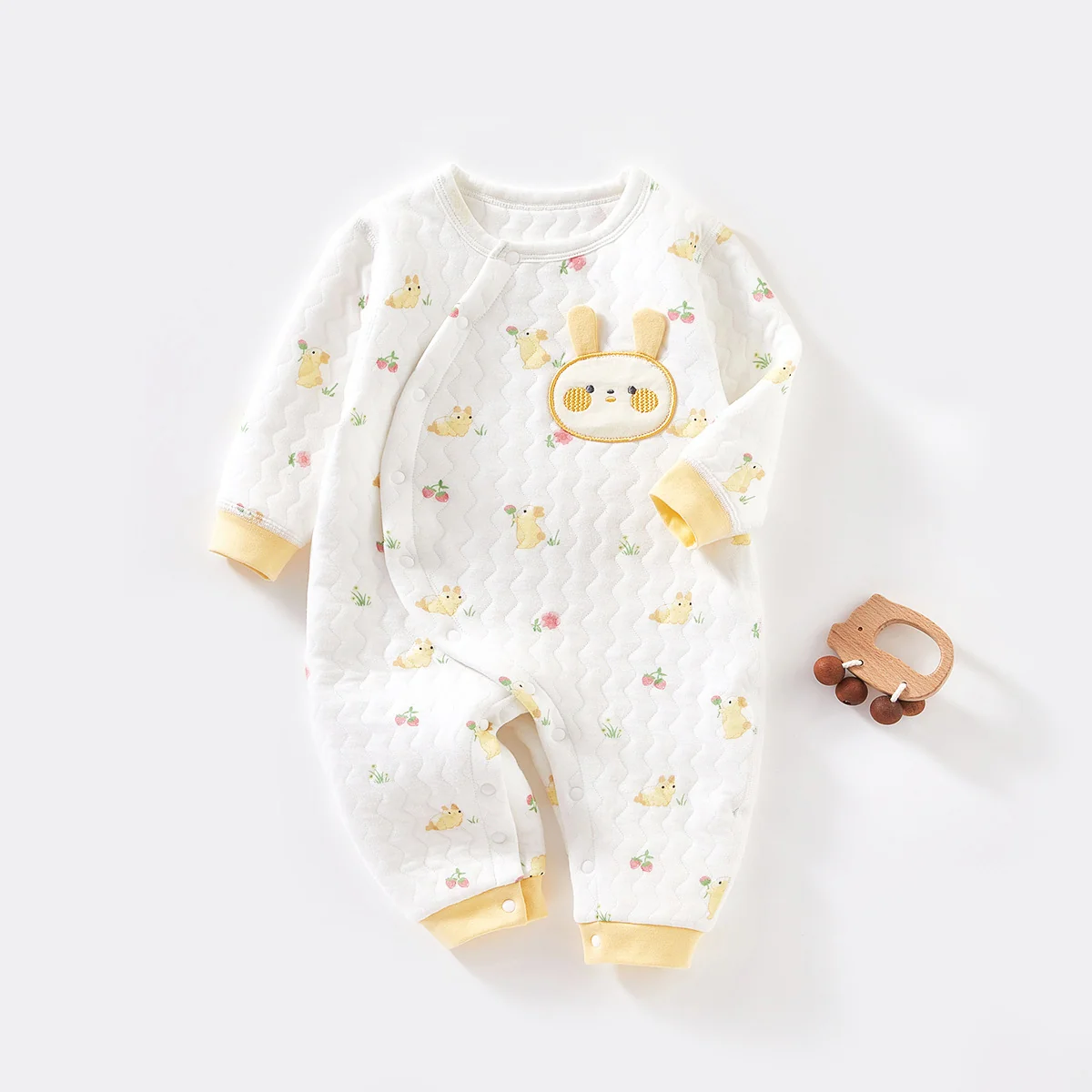 Infant and toddler spring and autumn clothes with cotton lining, pure cotton