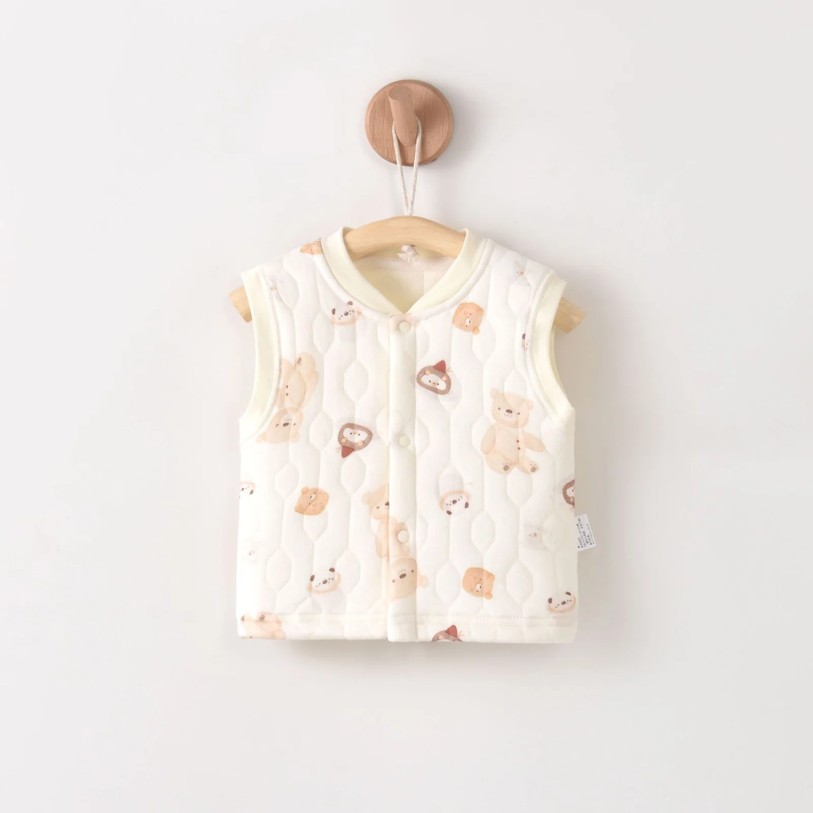 Infant and toddler spring and autumn vests with cotton padding