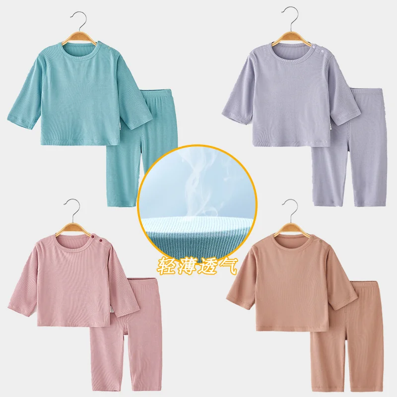 Thin modal summer pajamas for infants and toddlers
