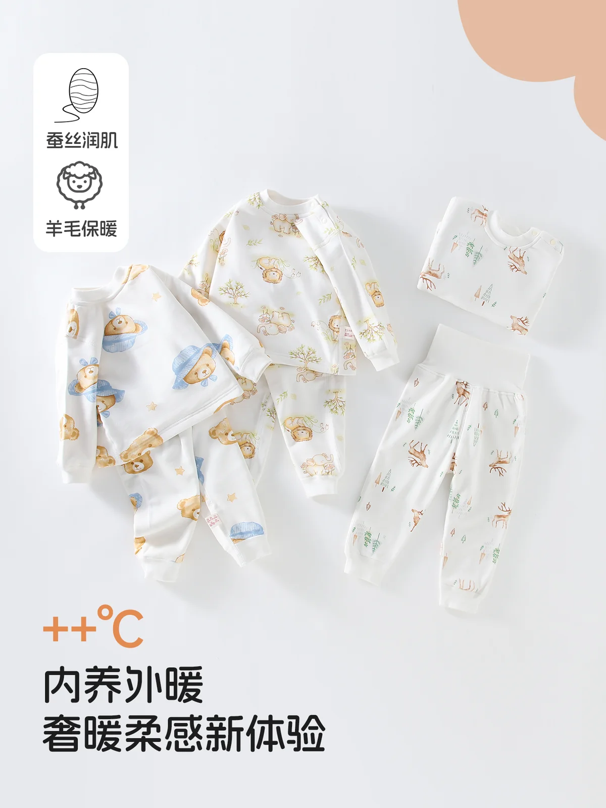 Cotton, wool, silk