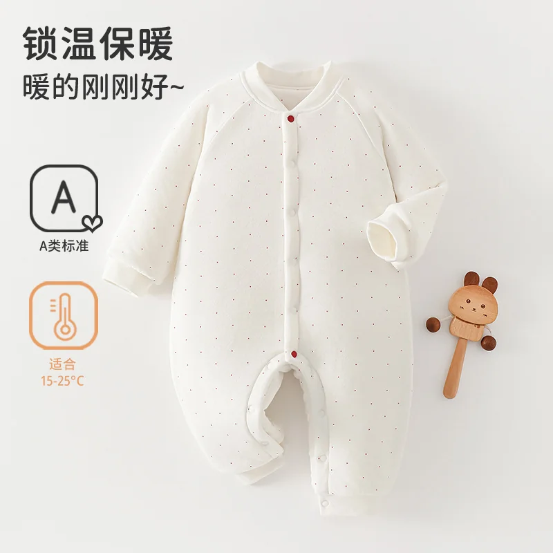 The girl's autumn and winter climbing suit is thickened with cotton and made of pure cotton