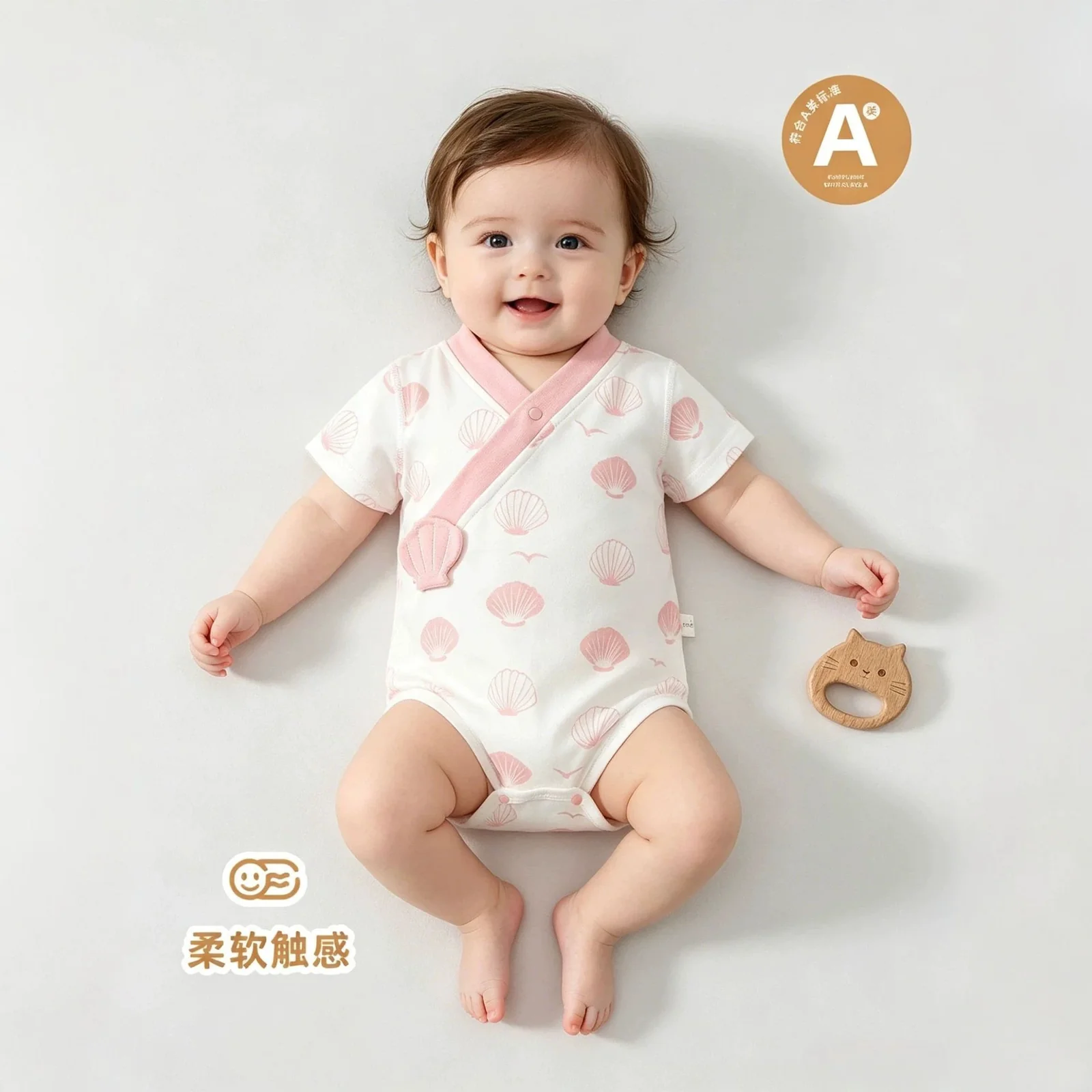 The girl's spring and autumn dress is made of pure cotton