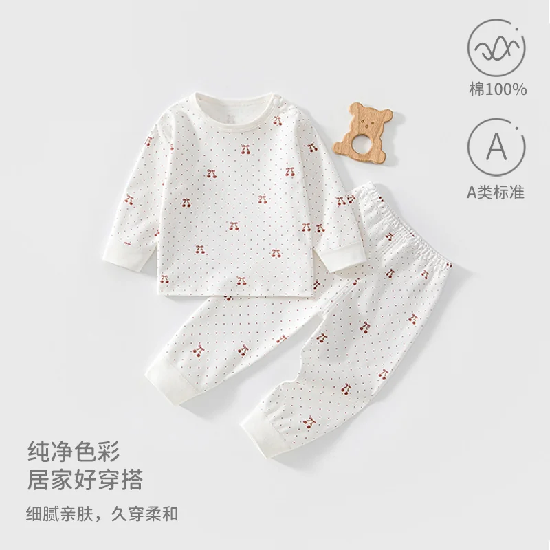 Pure cotton autumn home wear for infants and toddlers