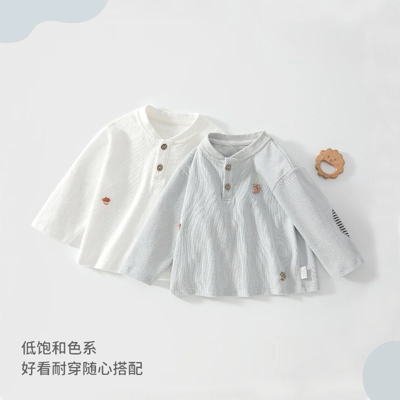 Girls' spring and autumn pajamas made of pure cotton