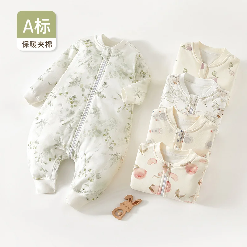 Baby spring and autumn sleeping bag made of pure cotton