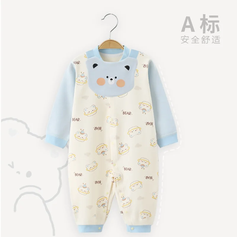 Spring and autumn crawling clothes for girls