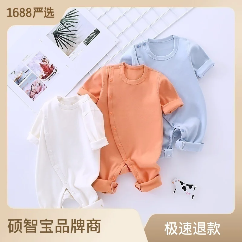 Spring and autumn crawling clothing for infants and toddlers