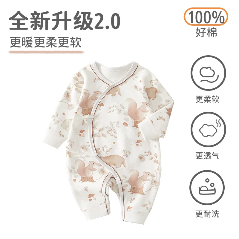 Infant and toddler autumn one-piece suit made of pure cotton
