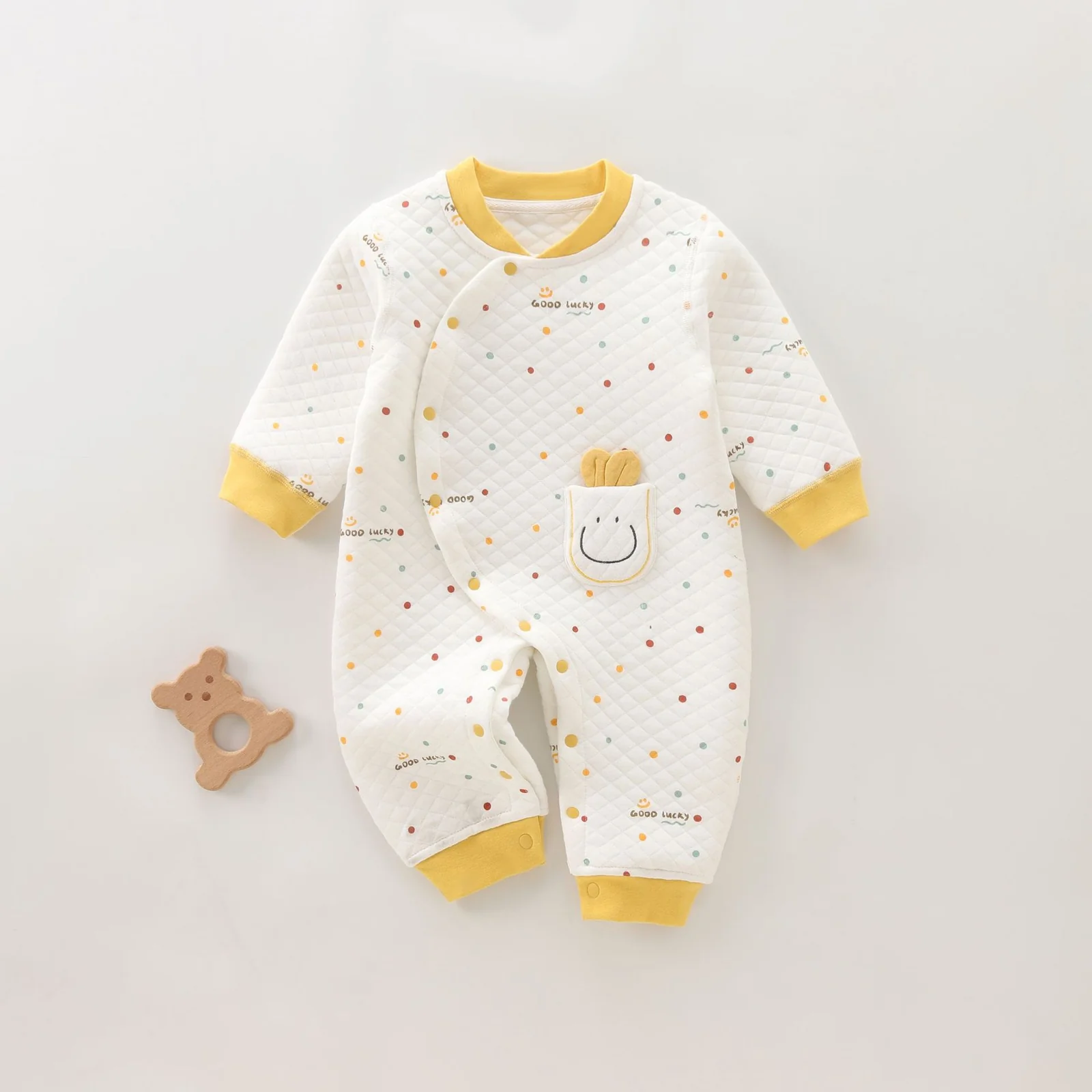 Pure cotton spring and autumn harrow for infants and toddlers