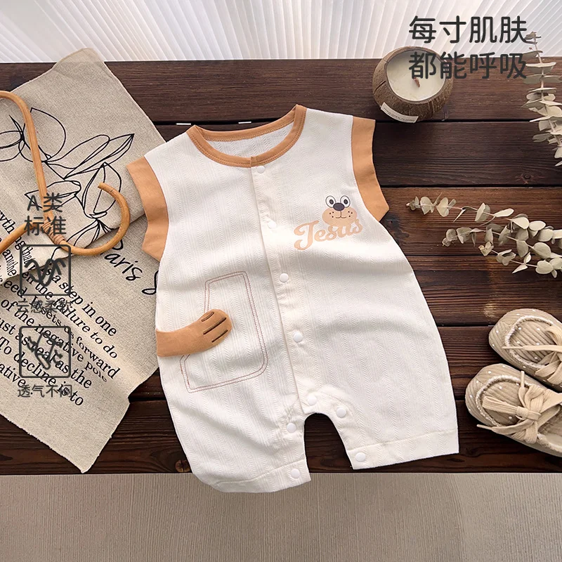 Thin summer crawling clothes for infants and toddlers