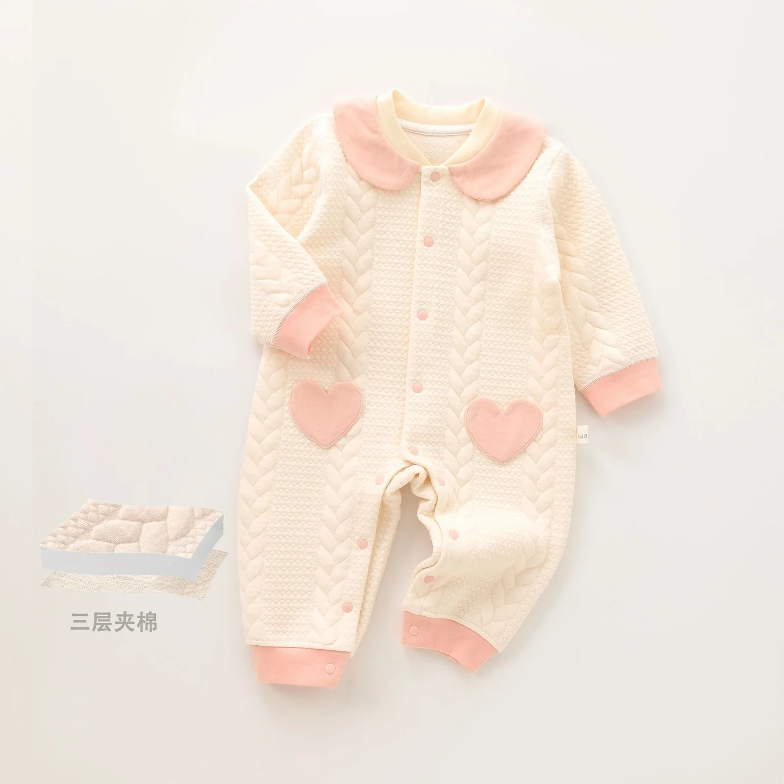 Pure cotton crawling clothes for infants and toddlers in spring and autumn