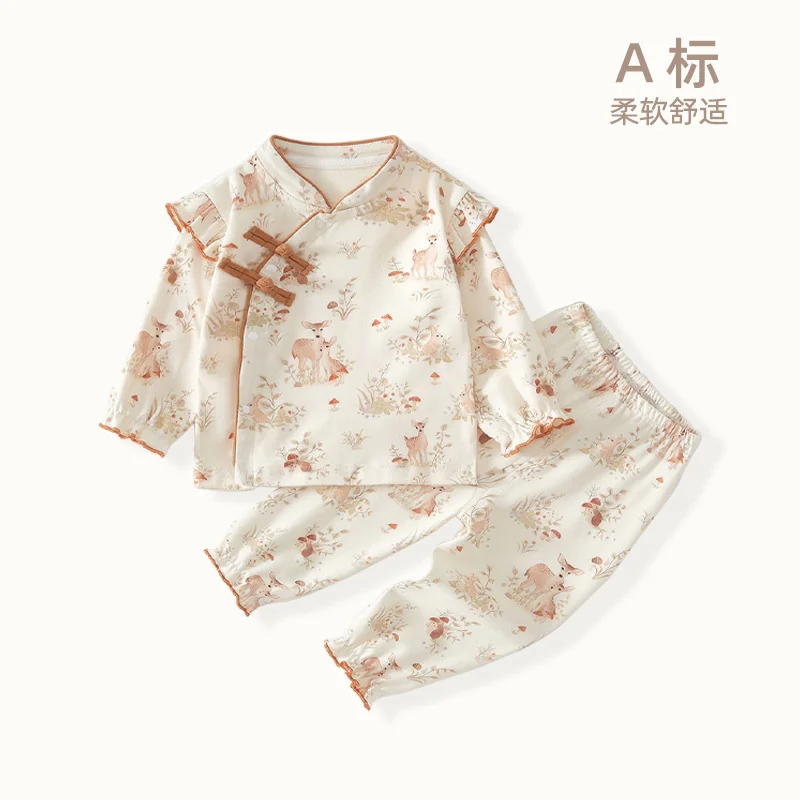 Infant and toddler spring and autumn separate set made of pure cotton