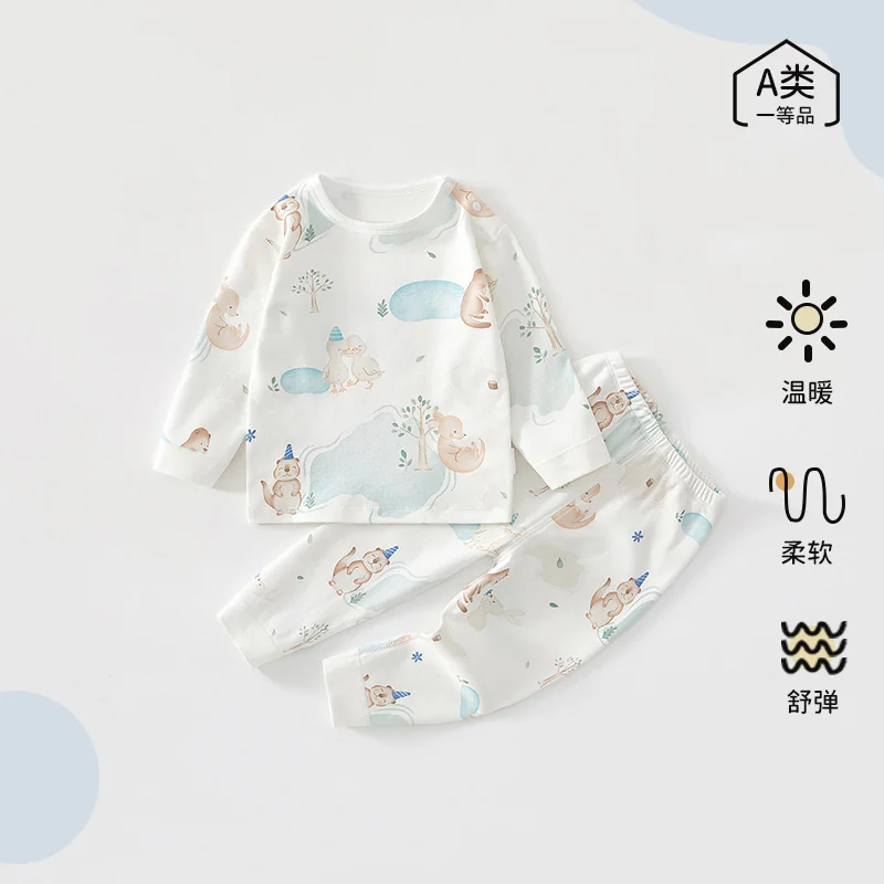 Girls' spring and autumn home wear made of pure cotton