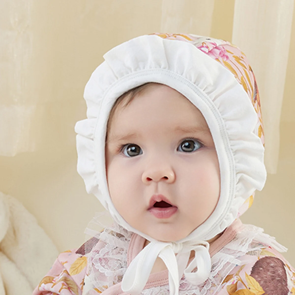 Infant and toddler spring and autumn hats made of pure cotton