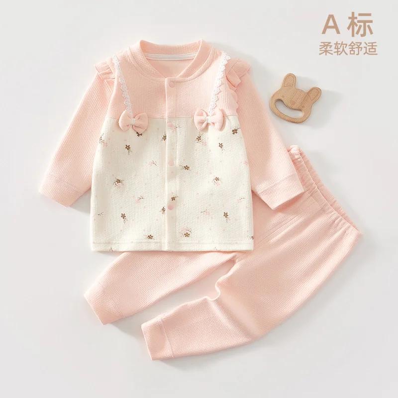 Pure cotton autumn and spring long Johns for infants and toddlers