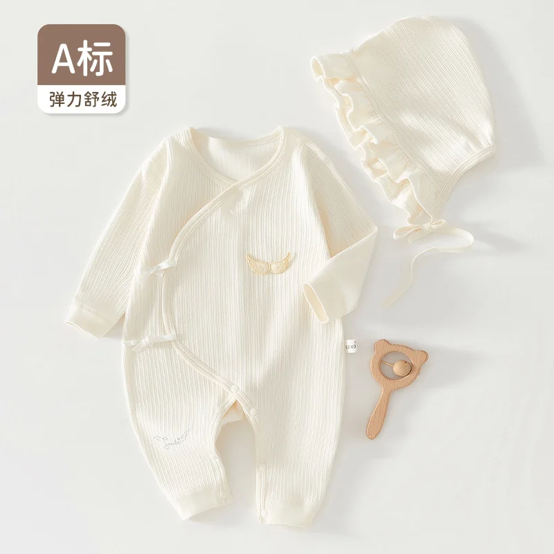 Pure cotton crawling clothes for infants and toddlers in spring and autumn