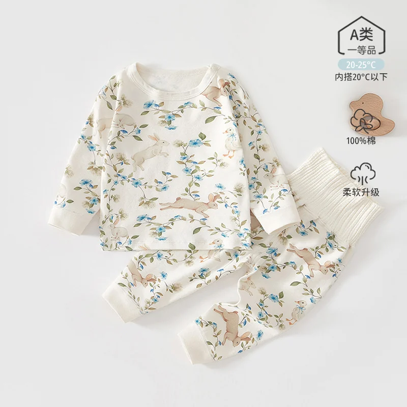 Girls' autumn home wear made of pure cotton