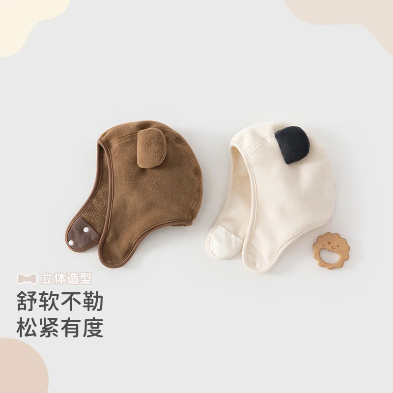Fleece for infants and toddlers' autumn and winter hats
