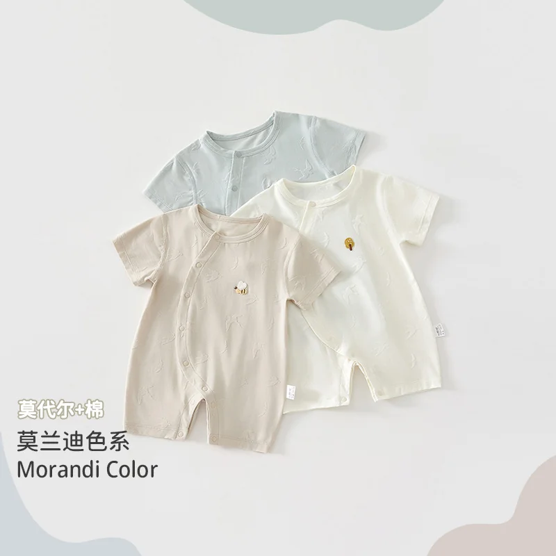 Thin summer crawling clothes for infants and toddlers